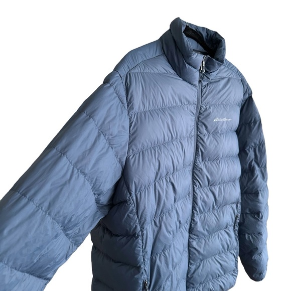 EDDIE BAUER EB650 Down Jacket Blue Lightweight Packable Puffer Coat Men’s XL - Picture 3 of 15